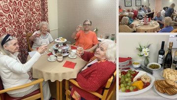 Northwich Residents enjoy a cheese and wine evening